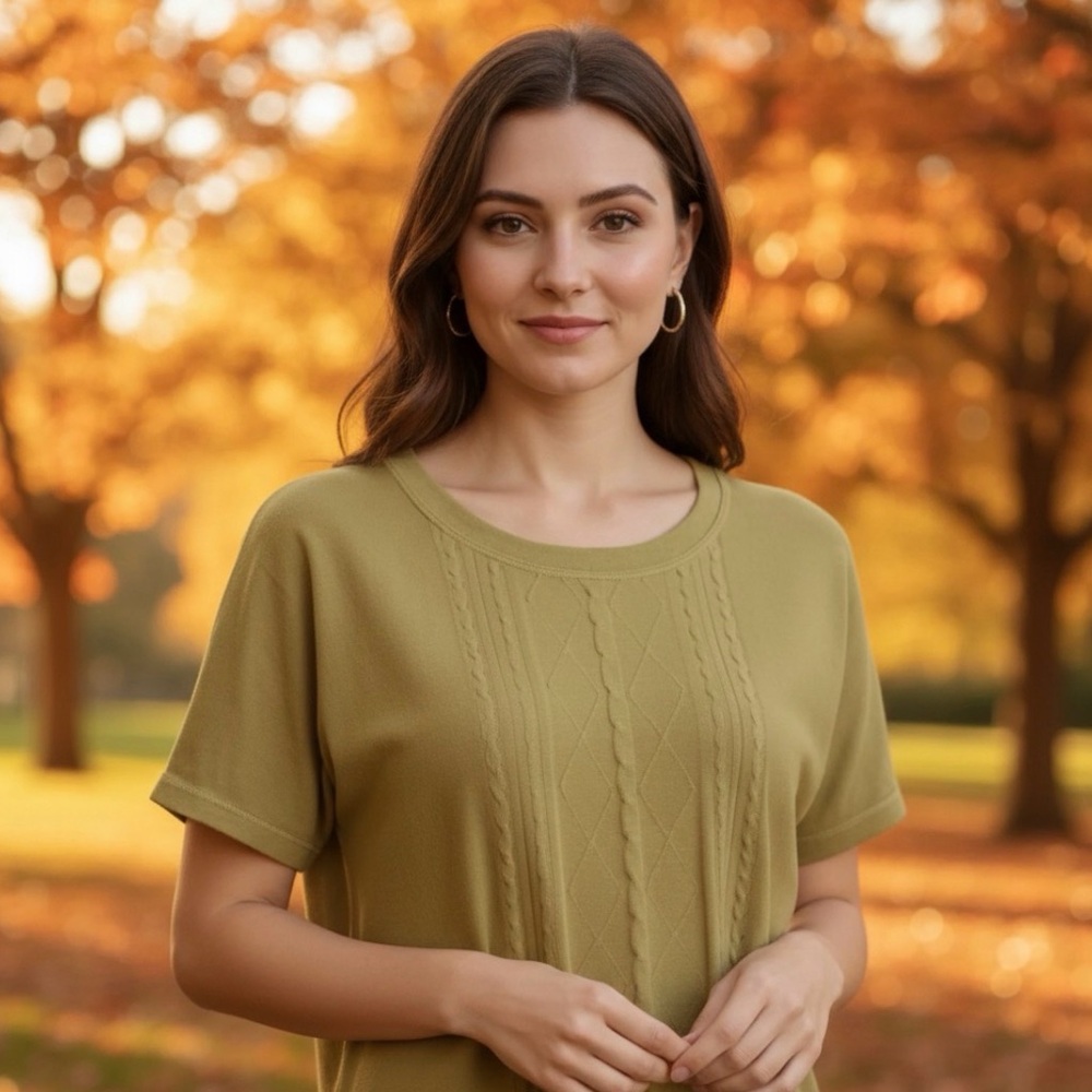 Prana Nadine Green Organic Knit Sweater